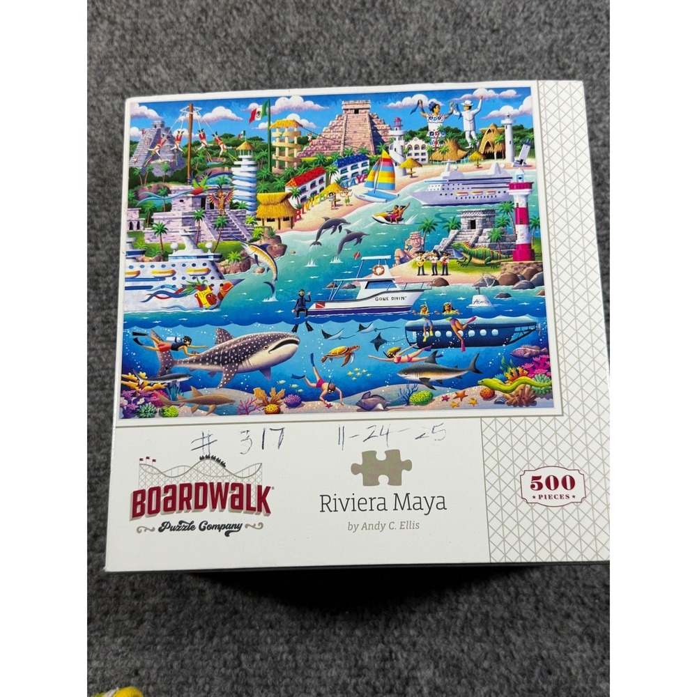 Boardwalk Puzzle Company Riviera Maya 500 Piece Jigsaw Puzzle Andy C Ellis